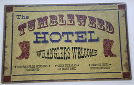 GIANT Tumbleweed Hotel  Ohio Wholesale Inc.15 x 24 Rustic Retro Metal Signs - £12.98 GBP