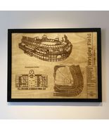 Wrigley Field Chicago, Illinois Wood Engraved Wall Hanging Stadium Bluep... - $19.59