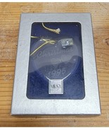 Vintage 1995 Mikasa Heart Shaped Crystal Christmas Ornament in Original Box - $8.91