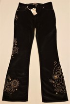 Johnny Was Embroidered Luna Jeans Size-31 Black - £118.50 GBP