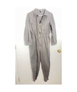 H&amp;M Divided Gray Utility Jumpsuit Women’s Small Zip Front Long Sleeve - $31.01 CAD