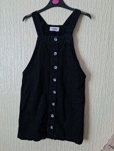 New Look Denim Front Button Pinafore Dress Size 6uk Women Express Shipping - $27.00