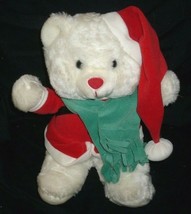 12&quot; VINTAGE 1993 CHRISTMAS TL TOYS MUSICAL TEDDY BEAR STUFFED ANIMAL PLU... - £41.08 GBP