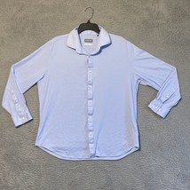 Michael Kors Shirt Mens XL 32/33 17 Button Up Long Sleeve Fine Gauge Knit - $20.69