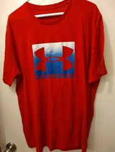 Under Armour Mens XL Color Red Graphic Short Sleeves Crew Neck Casual T ... - £9.98 GBP