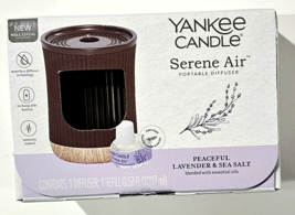Yankee Candle Serene Air Portable Diffuser Peaceful Lavender Sea Salt Waterless - £47.04 GBP