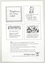 1954 Print Ad Bell Telephone System Illustrations by Children - $8.97