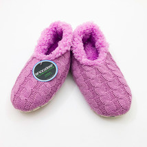Snoozies Women&#39;s &quot;Keep Me In Stitches&quot;  Purple  Slippers Medium 7/8 - £10.26 GBP