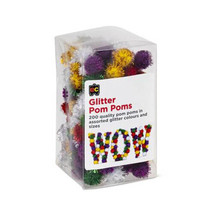 EC Pom Poms - Glitter 200pk - £28.20 GBP
