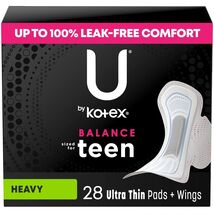 U by Kotex Balance Teen Ultra Thin Pads Heavy Absorbency 28 Count - €6,44 EUR U by Kotex Balance Teen Ultra Thin Pads Heavy Absorbency 28 Count - €6,44 EUR