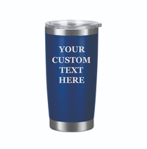 Custom 20oz Tumbler with Your Text or Logo Engraved Travel Mug Insulated... - $23.95
