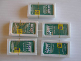 50 DERBY Razor Blades Extra Super Stainless Double Edge blades. 10 Packs - $7.95