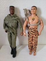 1992 Hasbro Action Man Figures Lot of 2 Tiger Strike African American Scar Face - £18.77 GBP