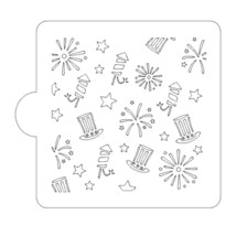 4th of July Patriotic Pattern Stencil for Cookies or Cakes USA Made LS9053 - $91.95 MXN