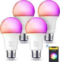 Treatlife Smart Light Bulbs 4 Pack, 2.4Ghz Music Sync Color Changing, Multicolor - $38.99