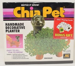Dinosaur Chia Pet Decorative Planter Sealed with Chia Playing Cards NIB - £27.24 GBP