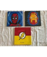 Set of 3 Marvel Fans Canvas Picture Deadpool Iron Man Flash Wall Decor 1... - $47.77 CAD