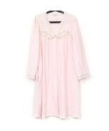 Vanity Fair VTG Robe L Pink Snaps Lace Roses Soft Womens USA - £19.61 GBP