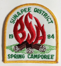 Boy Scouts BSA Sunapee District Spring Camporee Embroidered Vintage Patch 1984 - £3.95 GBP