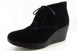 White Mountain Boot Sz 9.5 M Short Boots Almond Toe Black Leather Women - £19.95 GBP