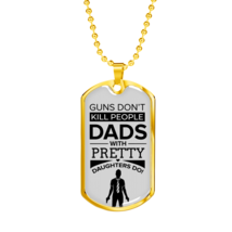 Fathers Day Dad Dog Tag Necklace Gift Killer Dad Stainless Steel or 18k ... - $47.45+