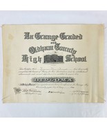 Vintage 1923 Diploma La Grange Graded and Oldham County Kentucky High Sc... - $19.48 CAD