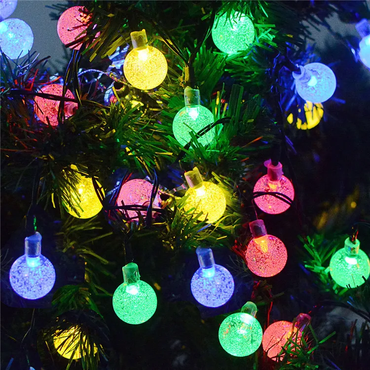 Led Solar String Lights Outdoor Crystal Fairy Light With 8 Modes Waterproof Sola - £59.08 GBP