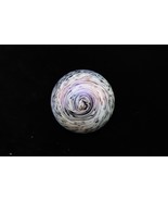Vtg Iridescent Paperweight Hand Blown Art Glass Swirling Pattern Blue White - $551.07 MXN