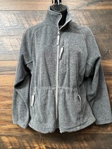 Galyan&#39;s Outdoors Zip Up Fleece Jacket Womens Size S Light Gray High Nec... - $16.06