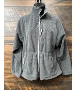 Galyan&#39;s Outdoors Zip Up Fleece Jacket Womens Size S Light Gray High Nec... - $21.87 CAD