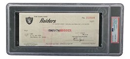 Al Davis Signé Oakland Raiders Banque Carreaux #13509 PSA / DNA Gemme MT 10 - £457.81 GBP
