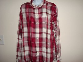 Juniors S0 Button Front, Plaid, Long Sleeve Flannel Shirt Size XL NWT - £9.56 GBP