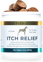 Dog Itch Relief with Fatty Acids EPA DHA Omega Nutritional Support Chews... - £56.09 GBP