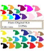 Hats Digital Kit-Jewelry Tag-Clipart-Art Clip-Gift Tag-Digital Clipart-S... - $37.17 MXN
