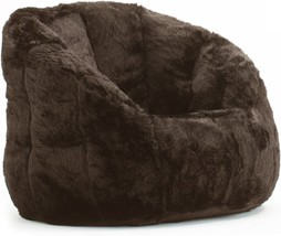Brown Adult Faux Fur Bean Bag Chair From Urban Shop - £90.78 GBP