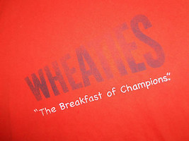 Wheaties Brand Cereal &quot;The Breakfast Of Champions&quot; Orange Graphic T Shir... - $17.69