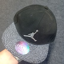 Jordan Hat Nike Youth Black Flat Bill Snap Back Baseball Cap Jumpman - £14.53 GBP