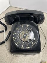 Vintage ITT 500 Black Rotary Modular Desk Phone Untested No Cracks MH JD - $19.79