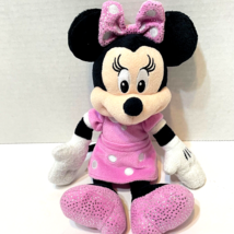 Just Play Disney Plush Minnie Mouse Stuffed Sparkle Pink Polka Dots 10 i... - $10.62