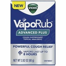 2 PACK Vicks VapoRub *10/2025* Advanced Plus Cough Suppressant Topical C... - $22.16 CAD