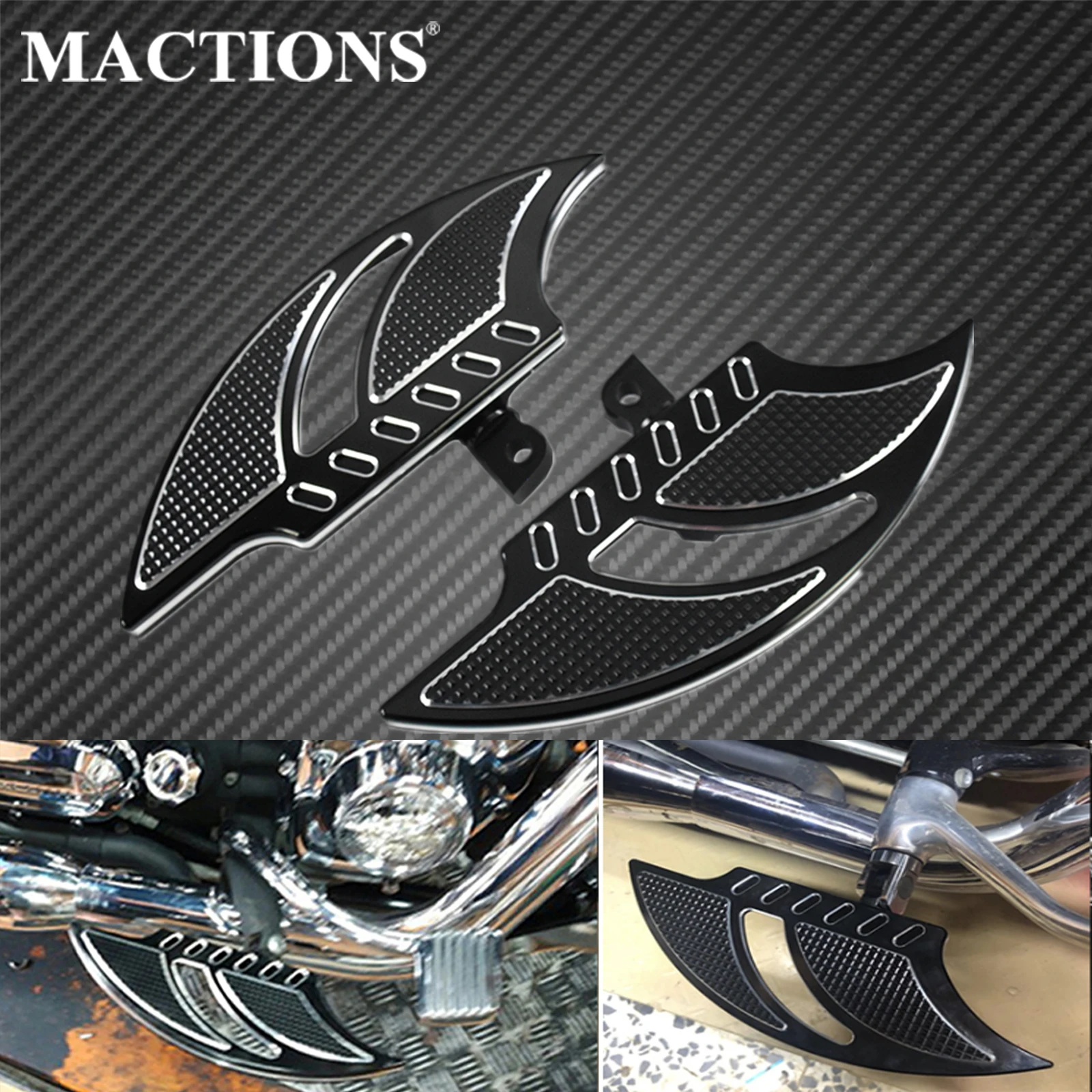 Motorcycle Foot Pegs Male Footrest Pedals Floorboards For Harley Touring... - $69.92