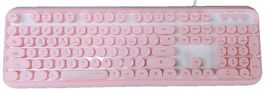 iRiver Korean English Keyboard USB Wired Membrane Bubble Keyboard for PC (Pink) image 6