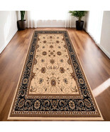 15&#39; Runner Black and Ivory Oriental Power Loom Runner Rug - $203.89+