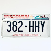  United States Wisconsin Dairyland Passenger License Plate 382-HHY - £9.45 GBP