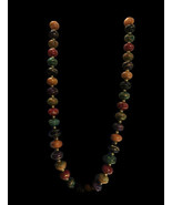 Vintage Jewellery Beautiful 1980s Multicoloured Plastic Bead Necklace 28” - $20.25