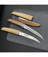 Japanese mini katana knife Fixed Blade  hunting Bushcraft outdoor  Wood ... - $973.44 MXN