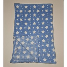 Baby Mode Blue White Stars Fleece Baby Blanket Lovey SOFT 26x40 - £27.65 GBP