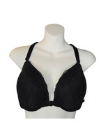 Victoria Secret Womens Black 36DD Push Up Front Closure Lace Racer Back  - $16.61