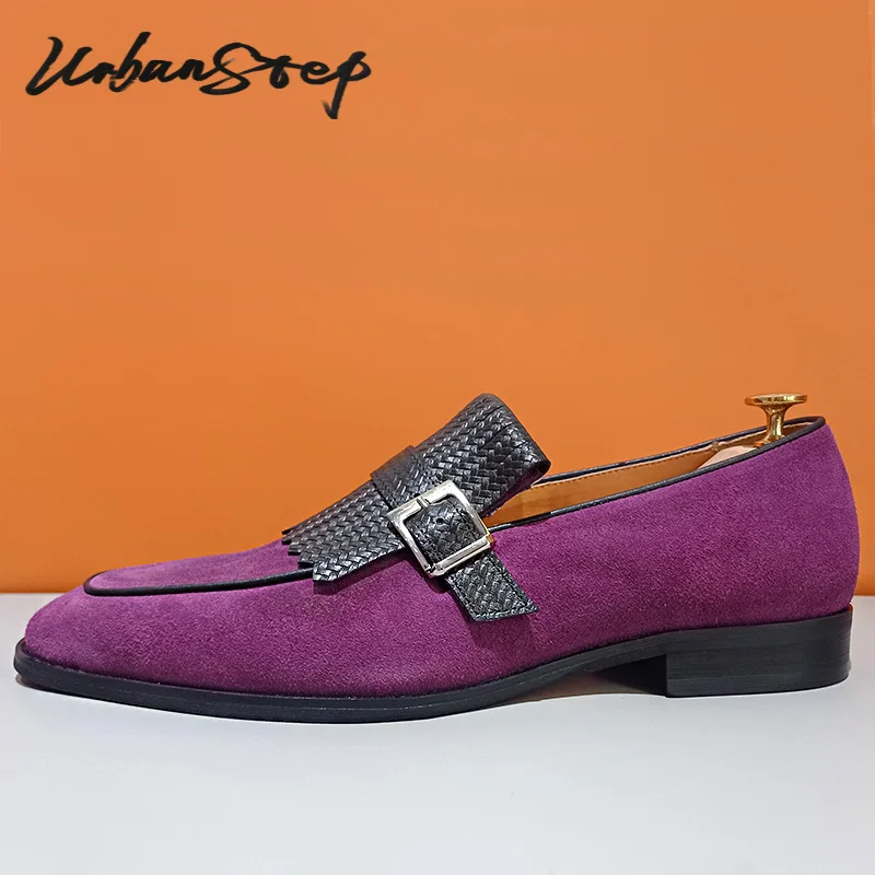 Luxury Designer Men&#39;s Loafers Monk Strap Shoes Slip On Casual Dress Man ... - £109.38 GBP