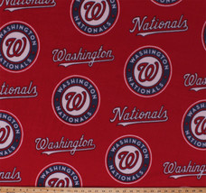 Fleece Washington Nationals MLB Baseball Sports Fleece Fabric Print s14549bf - £30.10 GBP